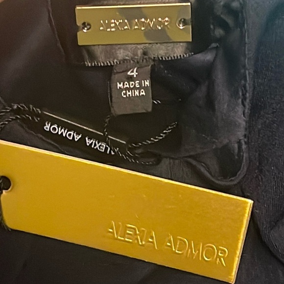 Sleeveless Alexia Admor Fara Dress Navy Blue Midi Sheath Tie‎ Belt women’s 4 NWT - Picture 7 of 17